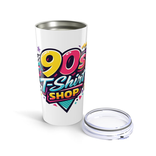 90s T-Shirt Shop White 20oz Travel Cup