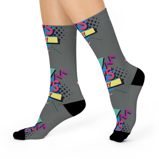 90s Baby Gray Crew Socks