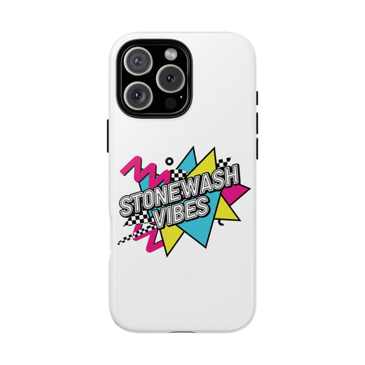 Stone Wash Vibes White Tough Phone Case