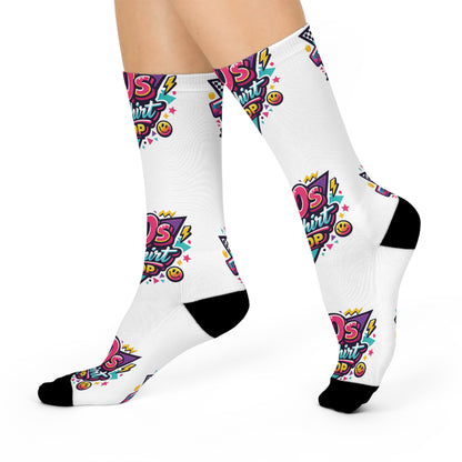 90s T-Shirt Shop White Crew Socks