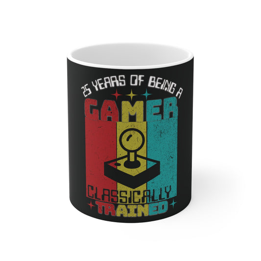 25-yr Gamer 11oz White Coffee Mug