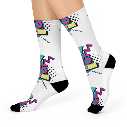 90s Baby White Crew Socks