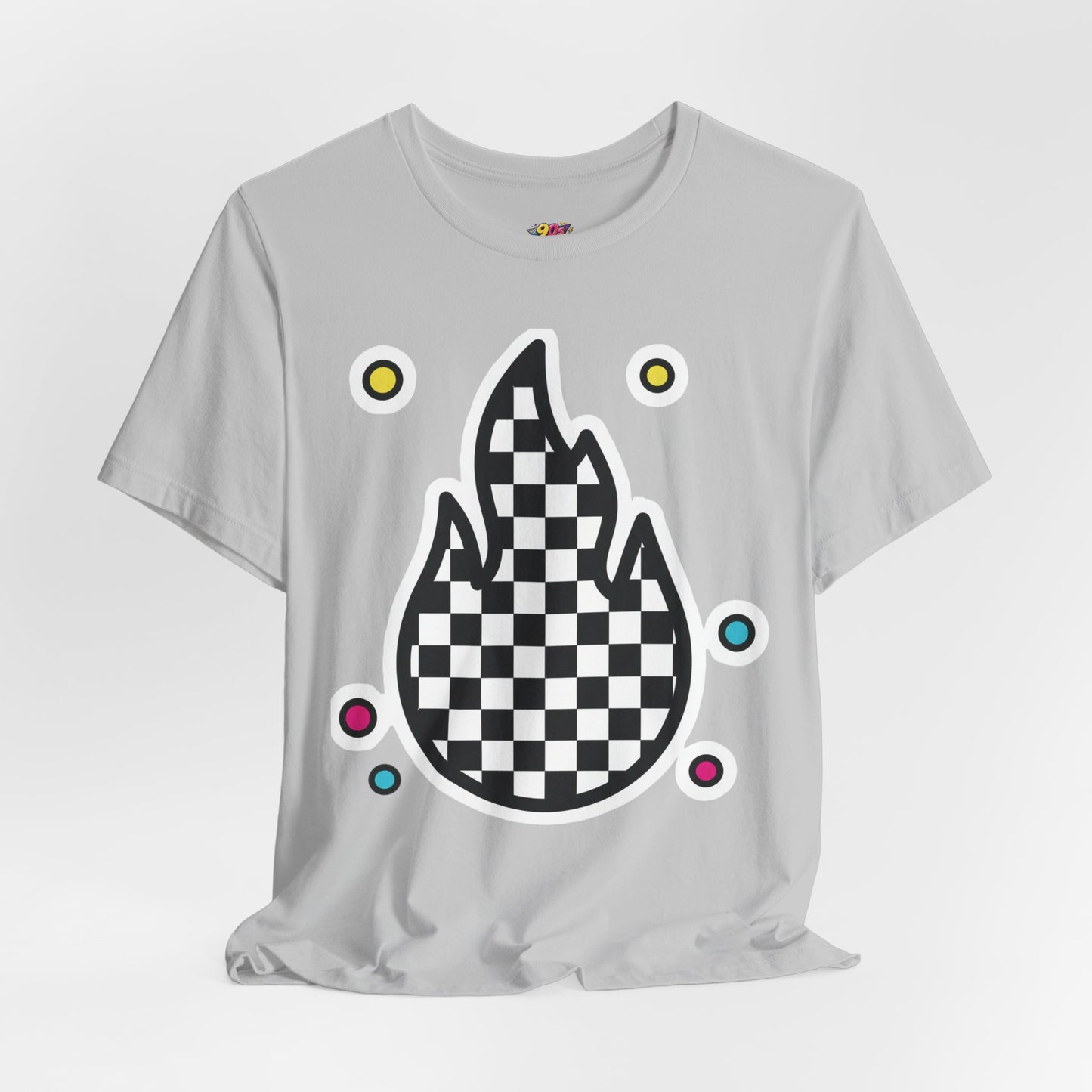Checkerboard Flame T‑Shirt