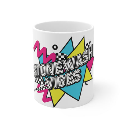 Stonewash Vibes 11oz White Coffee Mug