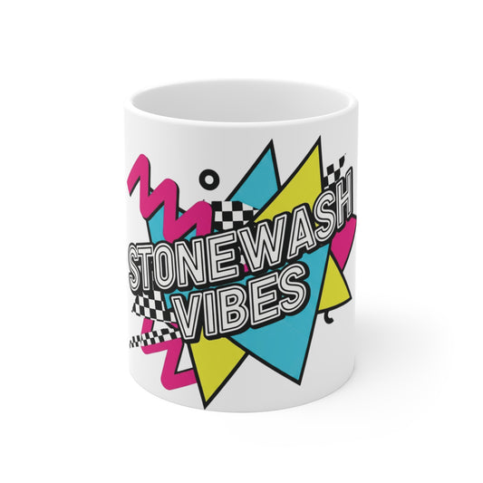 Stonewash Vibes 11oz White Coffee Mug