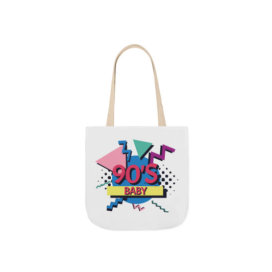 90's Baby Retro White Tote Bag