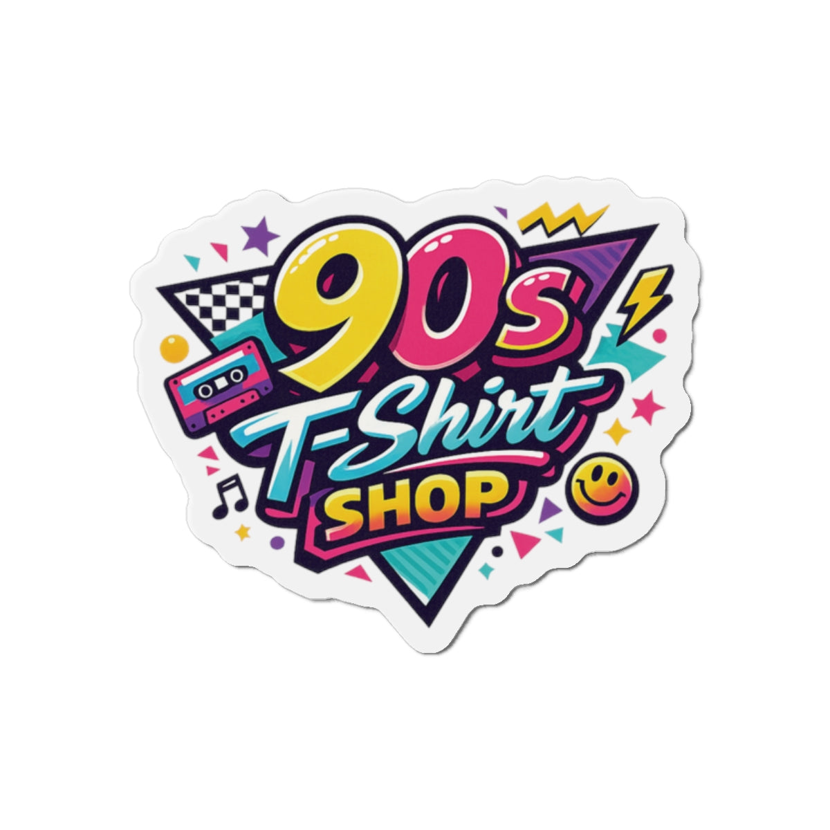90's T-Shirt Shop  Die-Cut Magnet