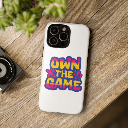 Own the Game White Tough Phone Case