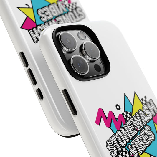 Stone Wash Vibes White Tough Phone Case