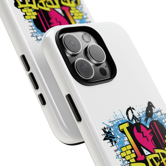 I Love Graffiti White Tough Phone Case