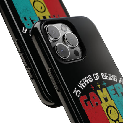 25 Yr Gamer Black Tough Phone Case