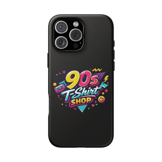 90s T-Shirt Shop Black Tough Phone Case