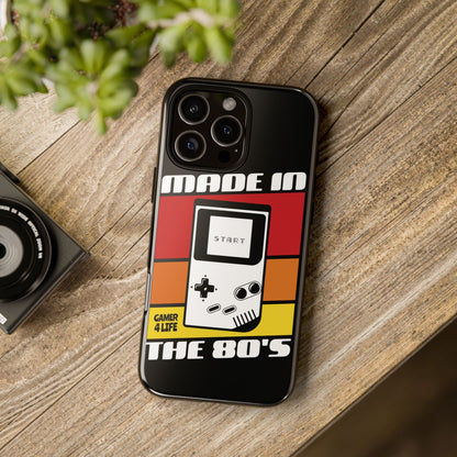 Made in the 80s Black Tough Phone Case