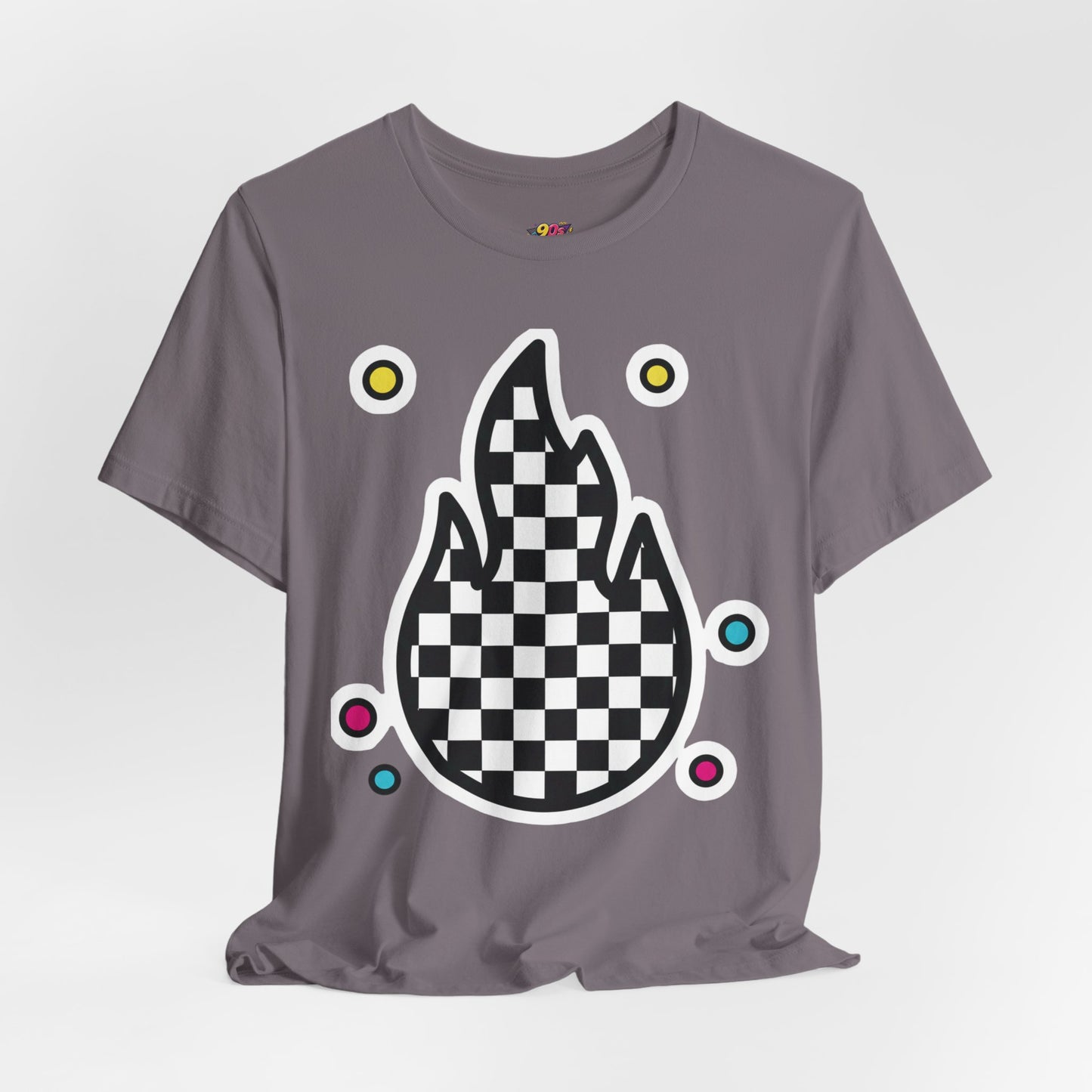 Checkerboard Flame T‑Shirt